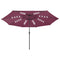 Parasol met LED-verlichting en metalen paal 400 cm bordeauxrood