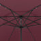 Parasol met LED-verlichting en metalen paal 400 cm bordeauxrood