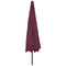 Parasol met LED-verlichting en metalen paal 400 cm bordeauxrood