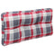 Palletkussens 2 st ruitpatroon stof rood