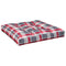 Palletkussens 2 st ruitpatroon stof rood