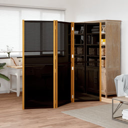 Kamerscherm met 3 panelen 210x180 cm zwart