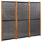Kamerscherm met 3 panelen 210x180 cm zwart