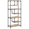 Boekenkast 81x36x176 cm bewerkt hout sonoma eikenkleurig