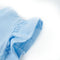 Kindershirt met ruches aan de mouwen 140 lichtblauw