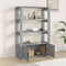 Dressoir 80x30x119,5 cm bewerkt hout grijs sonoma eikenkleurig