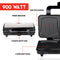 Tosti-Apparaat - XL - 900 Watt - Anti-Aanbak - RVS/ Zwart