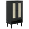 Schoenenkast SENJA 59,5x35x107 cm rattan look grenenhout zwart