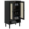 Schoenenkast SENJA 59,5x35x107 cm rattan look grenenhout zwart