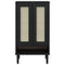 Schoenenkast SENJA 59,5x35x107 cm rattan look grenenhout zwart