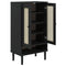 Schoenenkast SENJA 59,5x35x107 cm rattan look grenenhout zwart