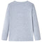 Kindershirt met lange mouwen dinosaurusontwerp 128 gemleerd grijs