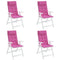 Stoelkussens 4 st hoge rug oxford stof roze