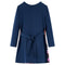 Kinderjurk met lange mouwen hertenprint 140 marineblauw