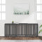 Radiatorombouw 210x21x85 cm massief grenenhout grijs