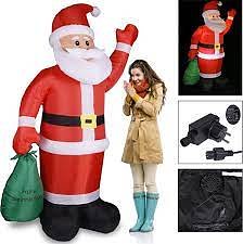 Opblaasbare Kerstman met verlichting