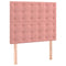 Hoofdborden 2 st 80x5x78/88 cm fluweel roze