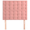 Hoofdborden 2 st 80x5x78/88 cm fluweel roze