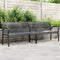 Tuinbank dubbel 231 cm staal en HKC zwart