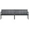 Tuinbank dubbel 231 cm staal en HKC zwart