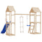 Schommelzitje met touwladder en klimstenen PE blauw