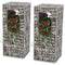 Schanskorf palen/plantenbakken 2 st 50x50x120 cm staal