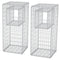 Schanskorf palen/plantenbakken 2 st 50x50x120 cm staal