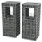 Schanskorf palen/plantenbakken 2 st 50x50x120 cm staal