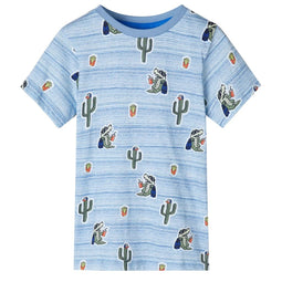Kindershirt 104 gemengd blauw