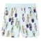 Kindershorts met trekkoord 140 gemleerd zachtblauw