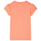 Kindershirt met kapmouwen 128 neonoranje