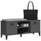 Schoenenbank VIKEN 106x35x45 cm grenenhout antracietgrijs