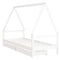 Kinderbedframe met lades 90x190 cm massief grenenhout wit