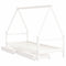 Kinderbedframe met lades 90x190 cm massief grenenhout wit