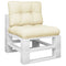 Palletkussens 2 st stof crmekleurig