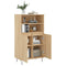 Hoge kast 60x36x110 cm bewerkt hout sonoma eikenkleurig