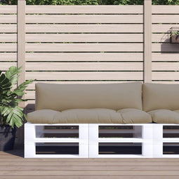 Palletkussens 2 st stof taupe