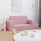 Kinderslaapbank 2-zits zacht pluche roze