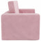 Kinderslaapbank 2-zits zacht pluche roze