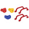 Schommelzitjes 2 st met klimstenen polyetheen blauw