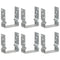 Grondankers 6 st 12x6x15 cm gegalvaniseerd staal zilverkleurig