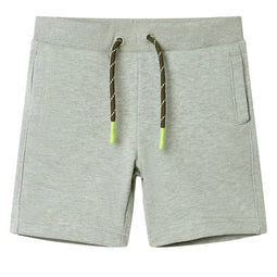Kindershorts met trekkoord 92 gemleerd lichtkakikleurig