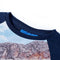 Kindershirt met lange mouwen beren en landschapprint 104 marineblauw