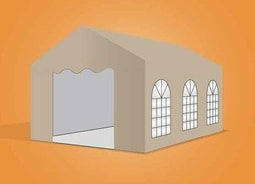 Premium Partytent PVC 5x6x2 mtr in Beige