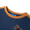 Kindertrui met motorontwerp 140 indigo-blauw