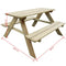 Picknicktafel voor kinderen 89x89,6x50,8 cm grenenhout