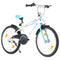 Kinderfiets 20 inch blauw en wit