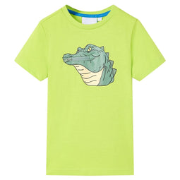 Kindershirt 128 limoengroen