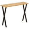 Wandtafel met natuurlijke rand 105x33x76 cm massief mangohout