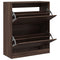Schoenenkast 80x34x96,5 cm bewerkt hout bruineikenkleurig